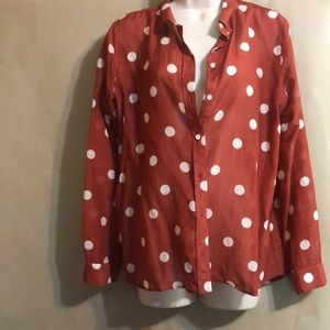 Sezane polka dot blouse